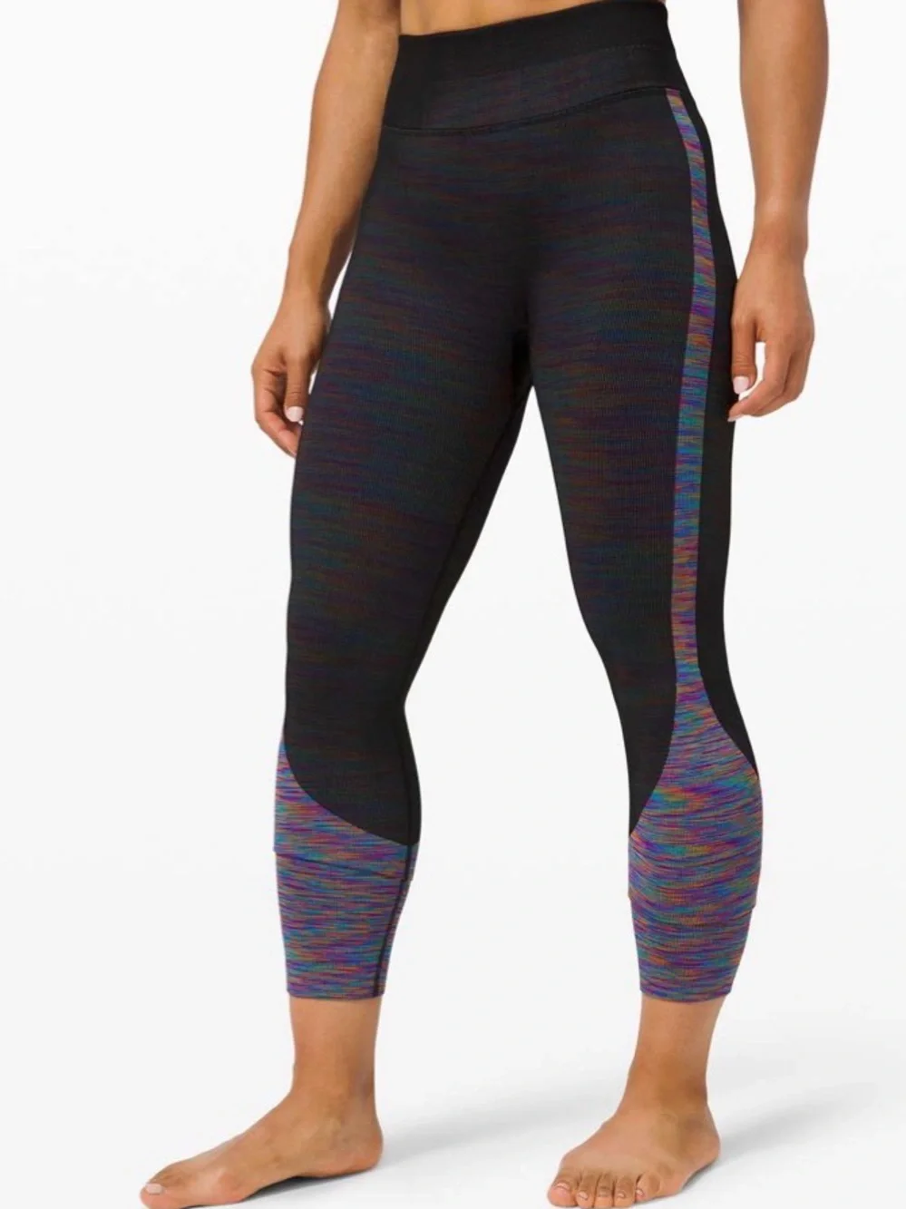 LULULEMON • Love Revealed Tight Black / Rainbow size 6 high rise